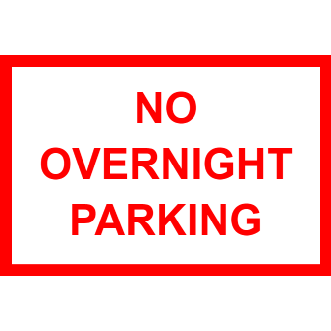 No overnight parking