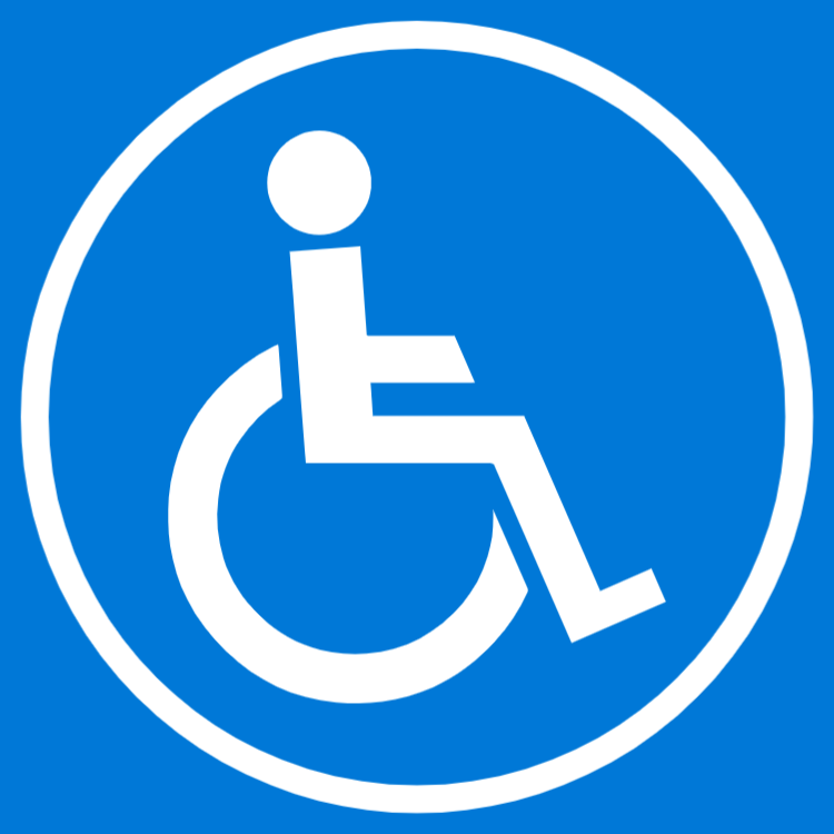 Blue disabled sign