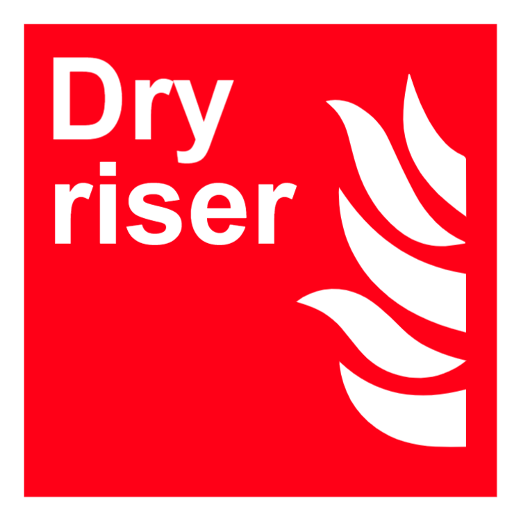 Dry riser sign