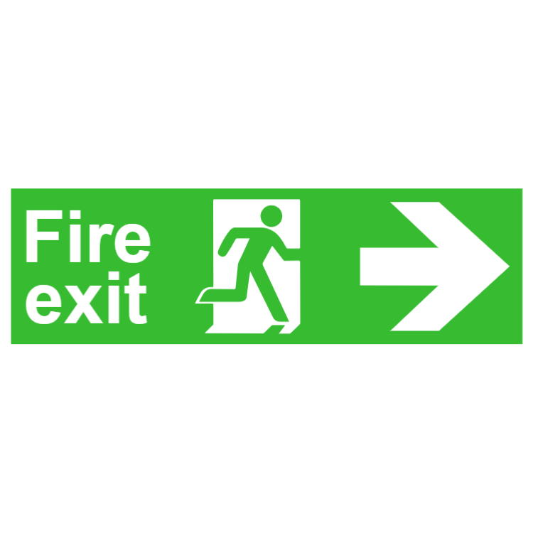 Fire exit sign