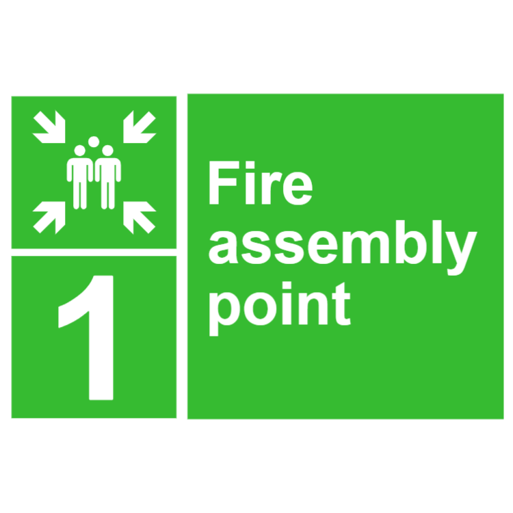 Fire assembly point sign 1