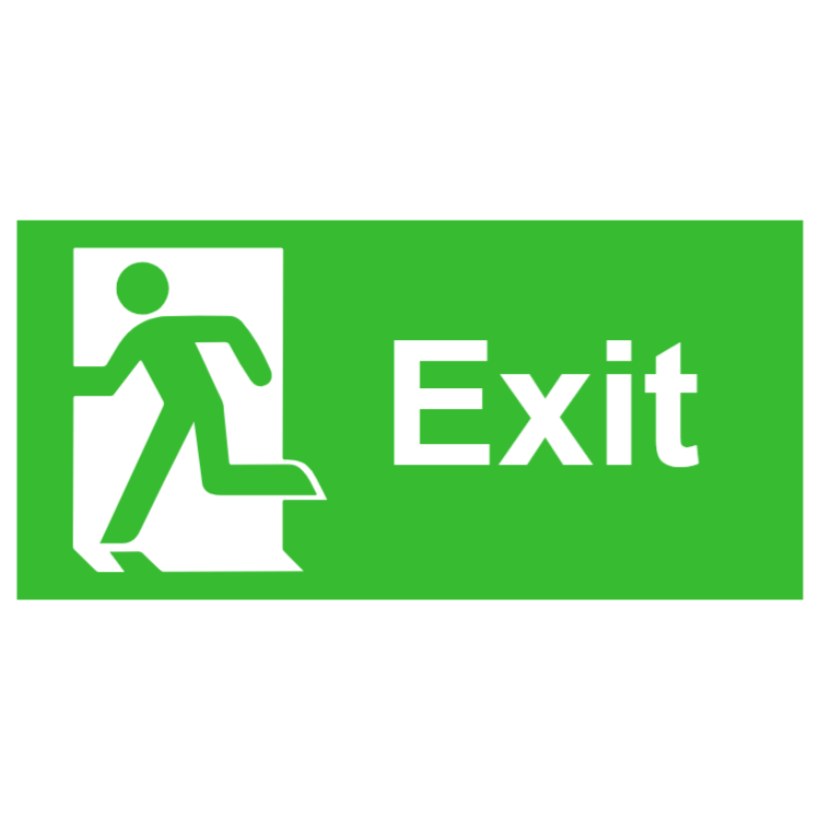 Exit sign - left