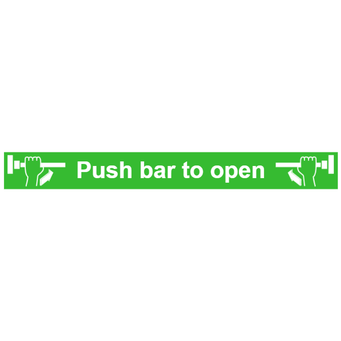 Push bar to open sign 2