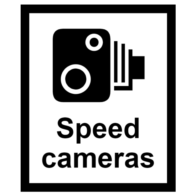 Speed cameras sign