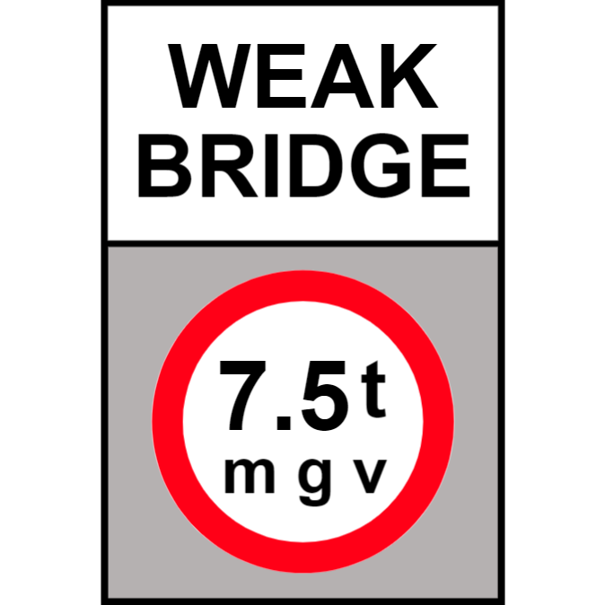 Weak bridge sign