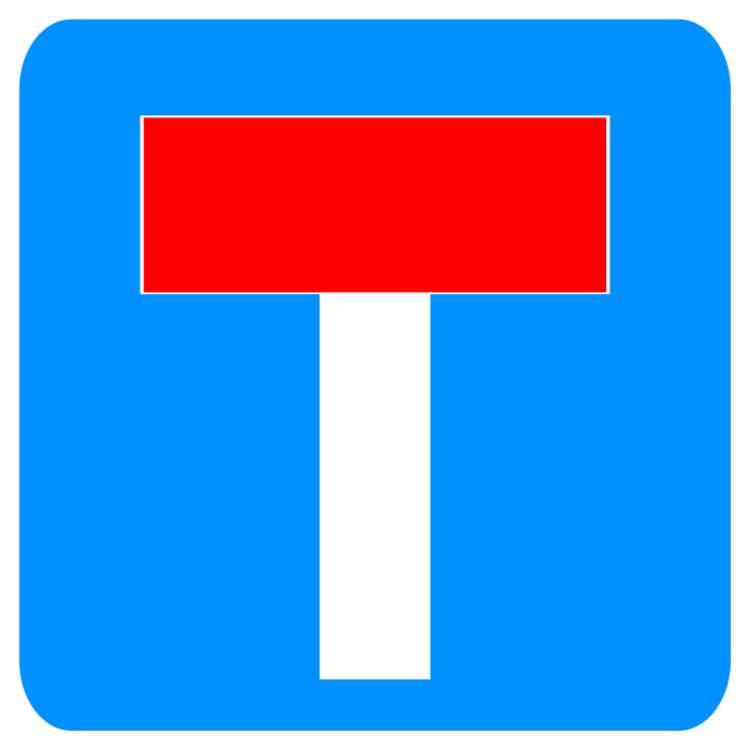 No through road for vehicular traffic sign
