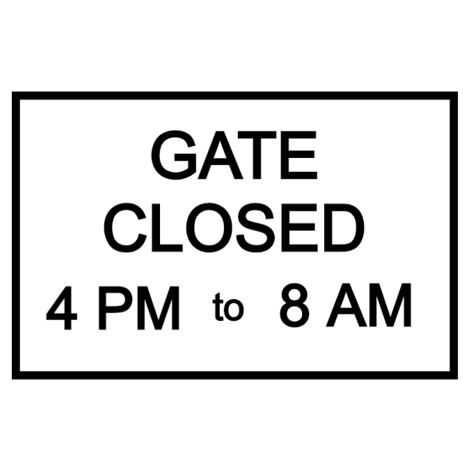 Gate closed sign