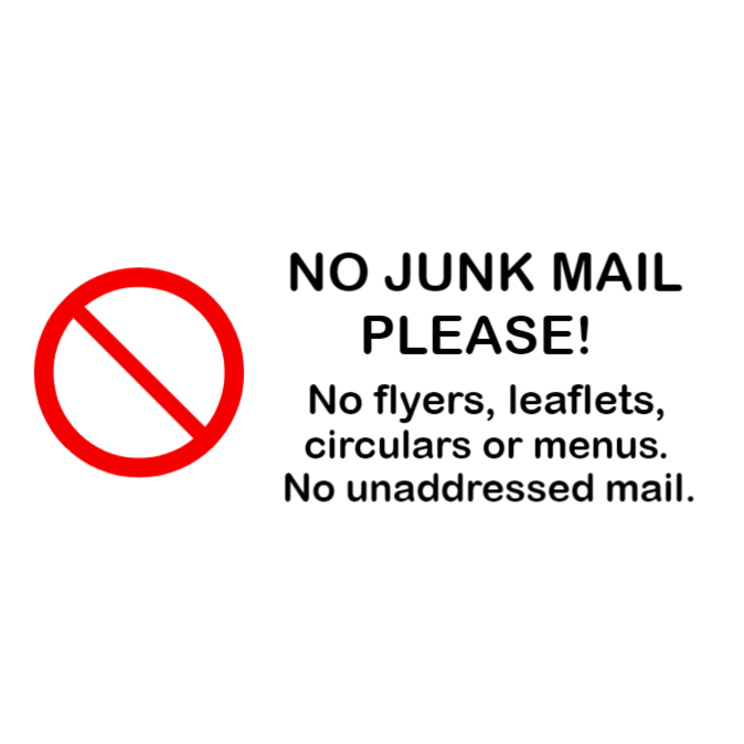 No junk mail sign