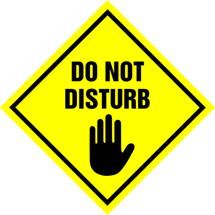 Do not disturb sign