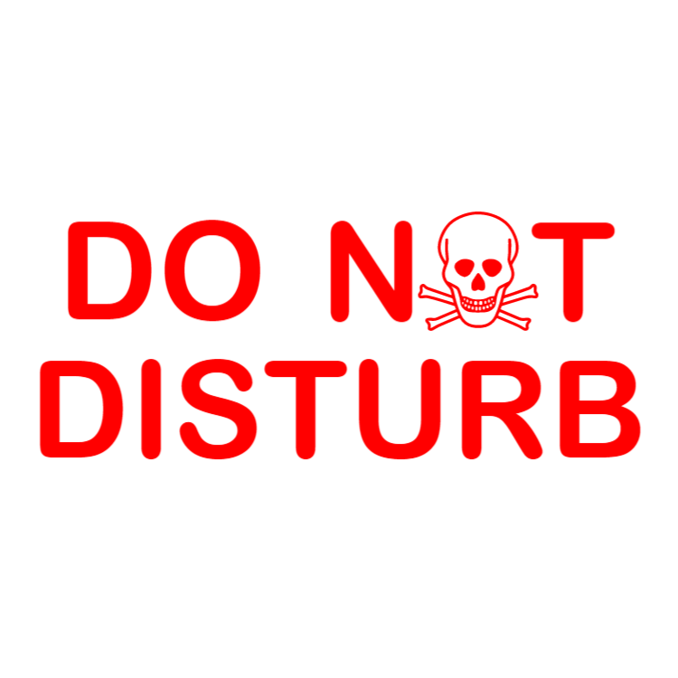 Please do not disturb - Red sign