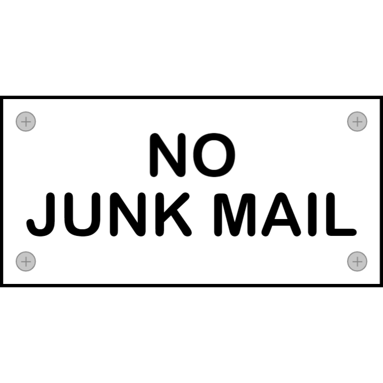 No junk mail sign 4