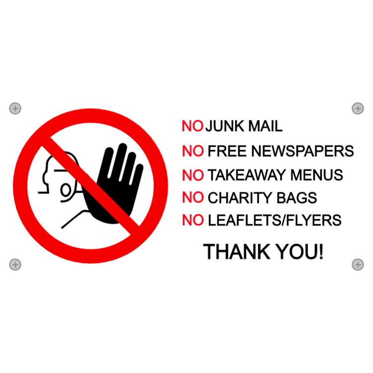 No junk mail sign 5