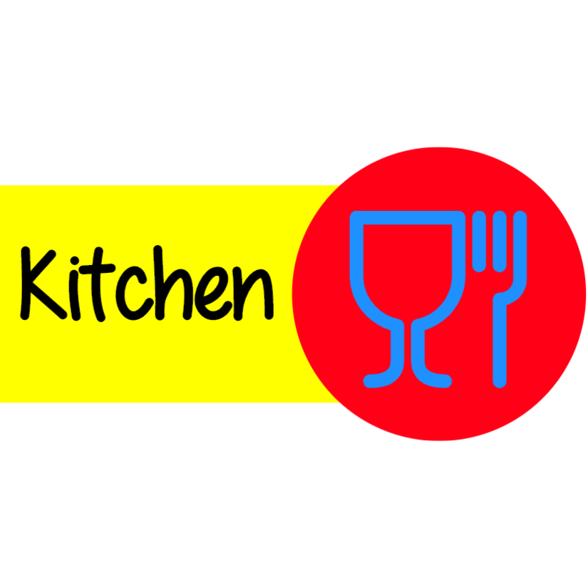 Colorful kitchen sign