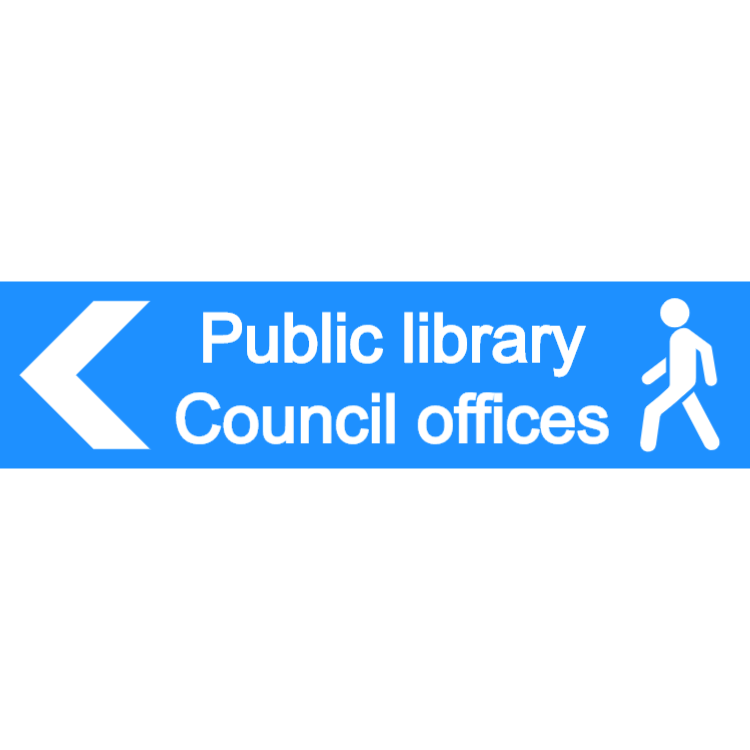 Public library sign