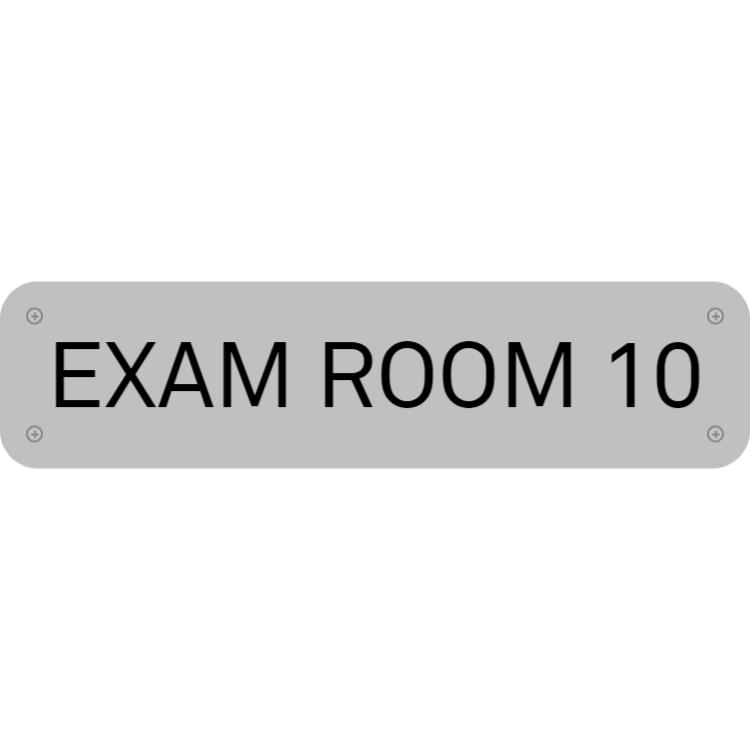 Exam room sign