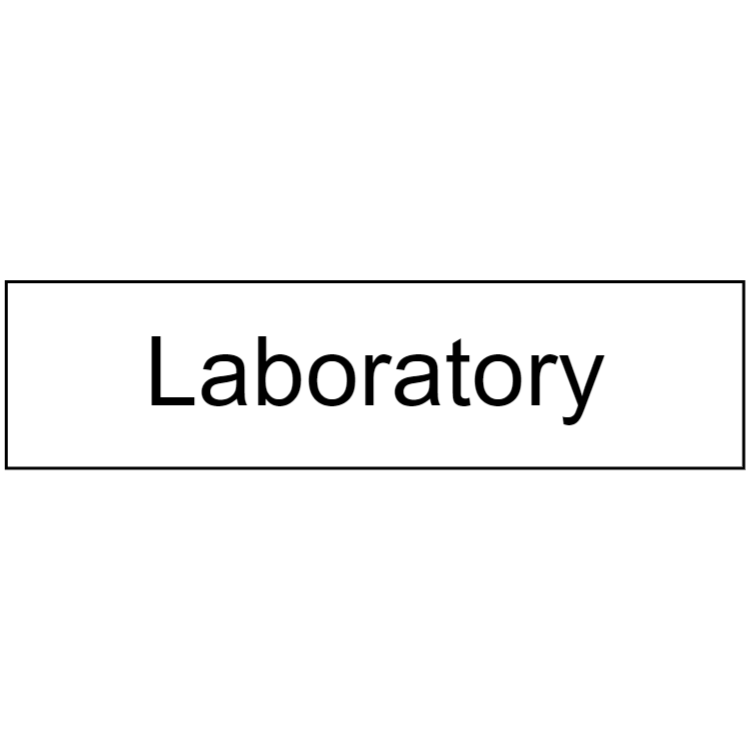 White laboratory sign