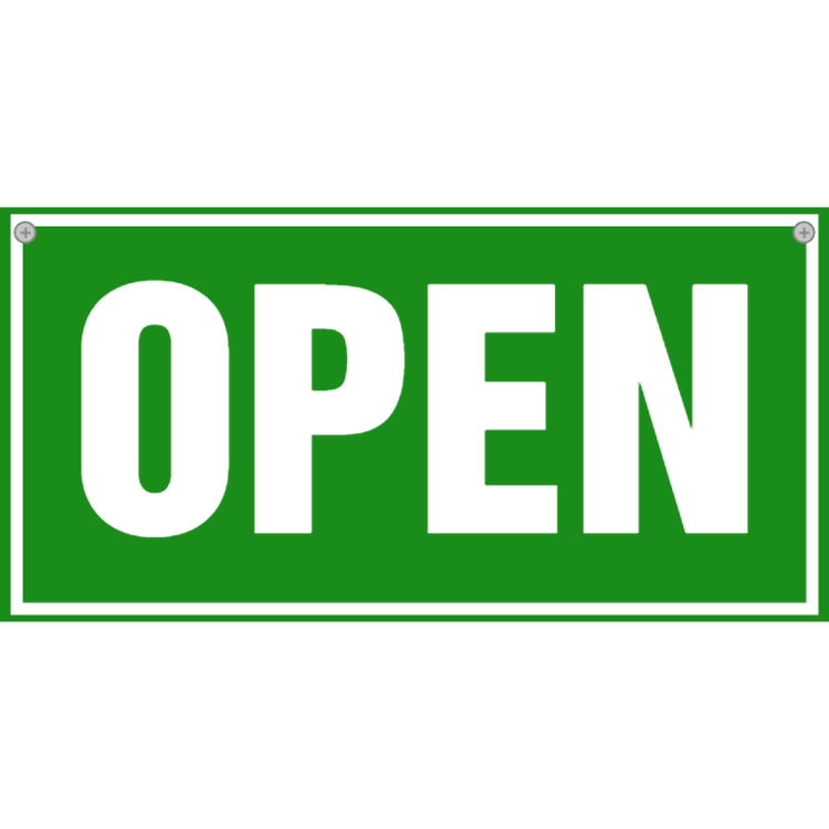 Open sign