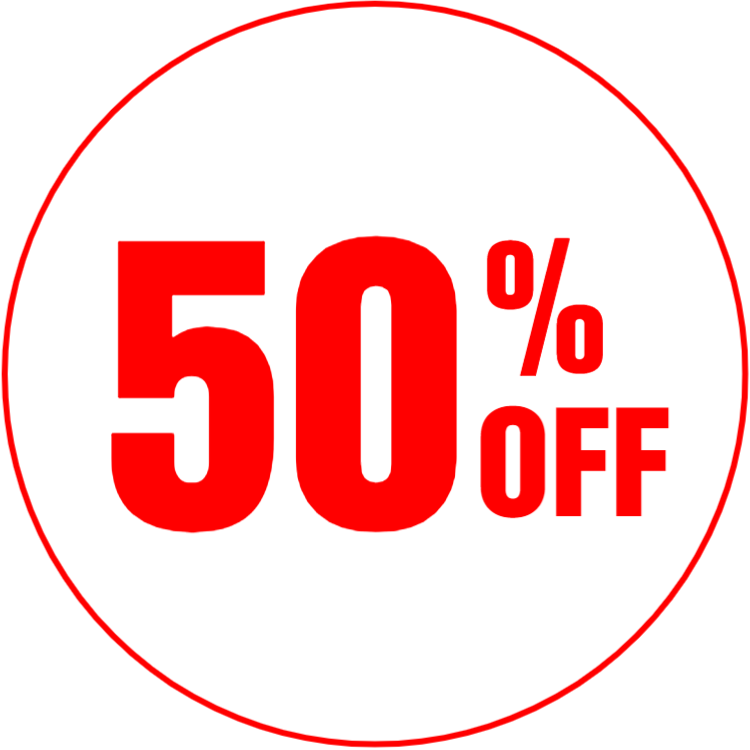 50% off sign