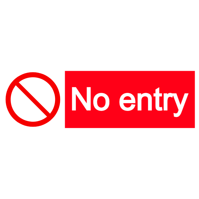 No entry - landscape sign