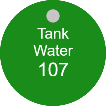 Tank water tag - green round