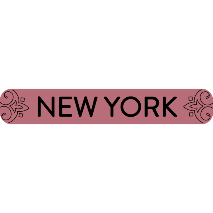 New York - rose gold sign
