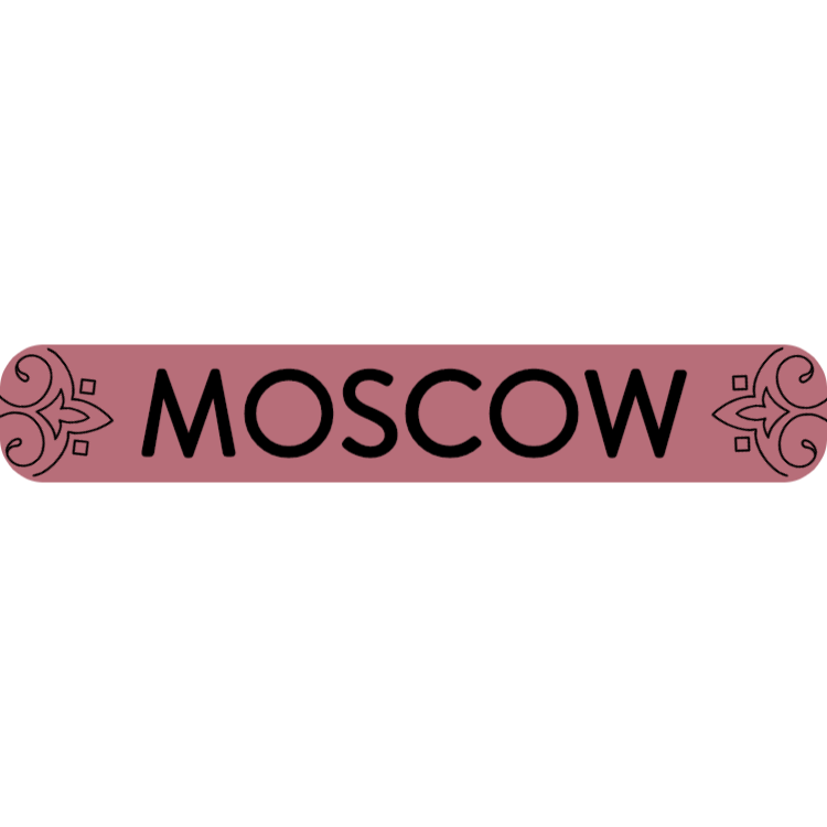 Moscow - rose gold sign