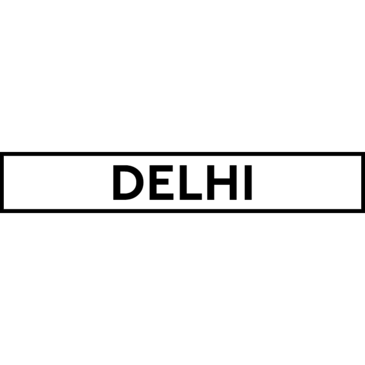 Delhi - white sign