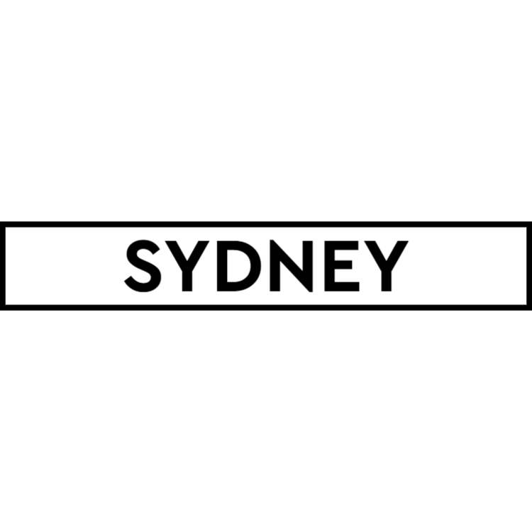Sydney - white sign