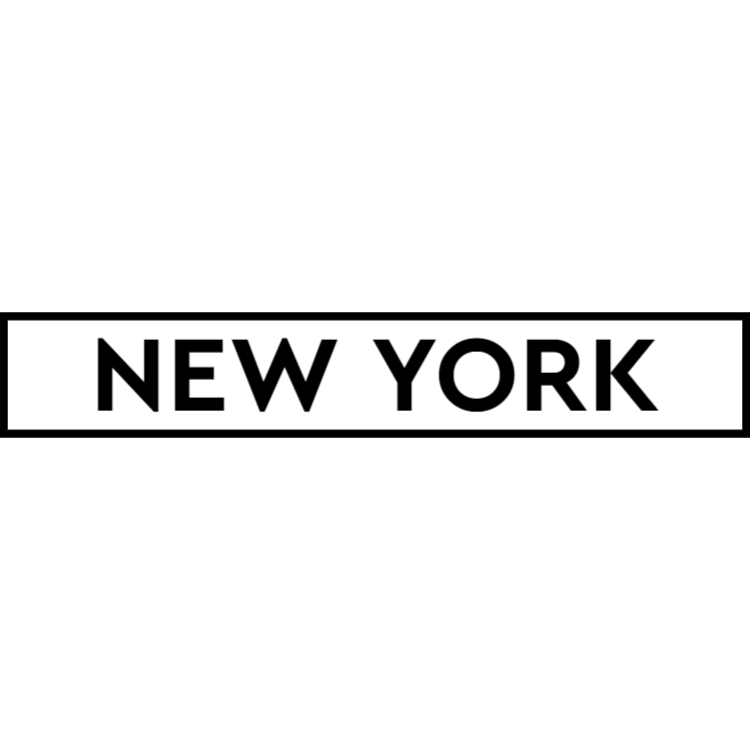 New York - white sign