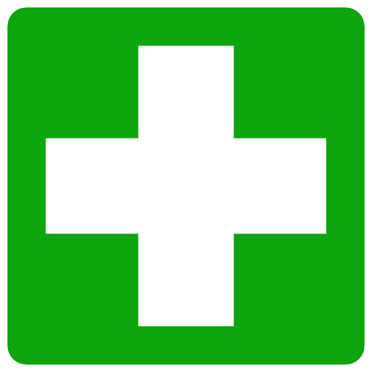 First aid - square sticker