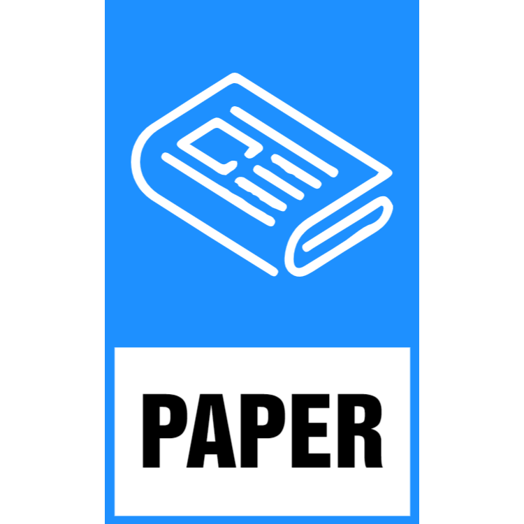 Blue paper sticker