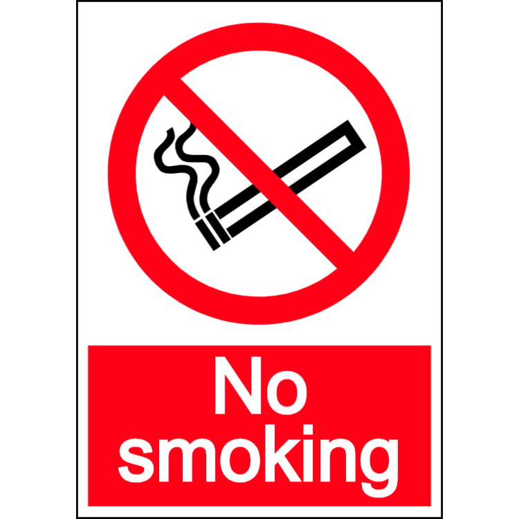 No smoking - portrait sign