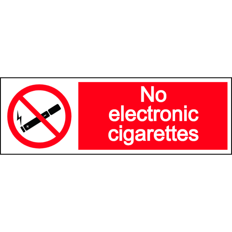 No electronic cigarettes - landscape sign