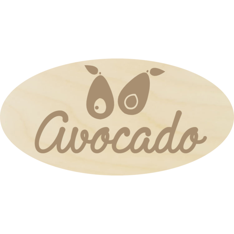 Wooden avocado sign