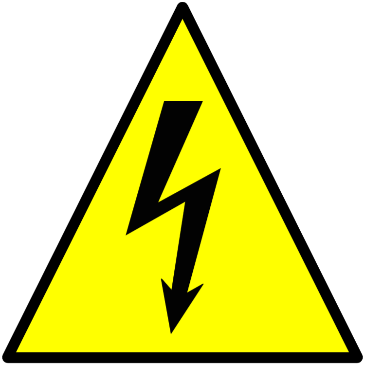 High voltage symbol sticker