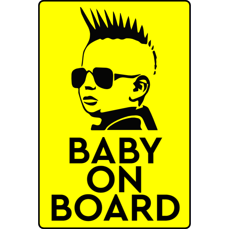 Rock baby on board sticker