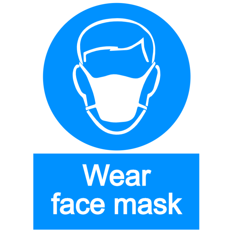 Wear face mask 1 - portrait sign