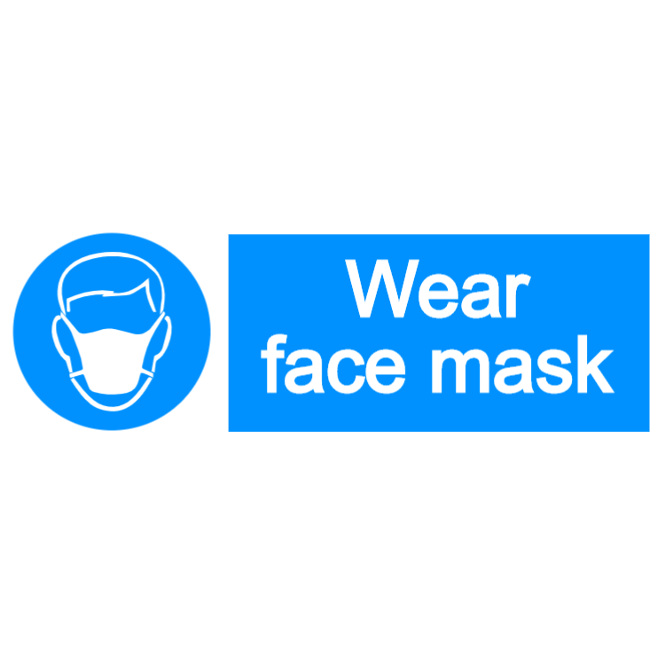Wear face mask 1 - landscape sign