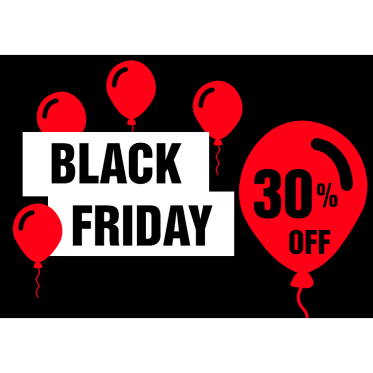 Black friday - red and black landscape sign