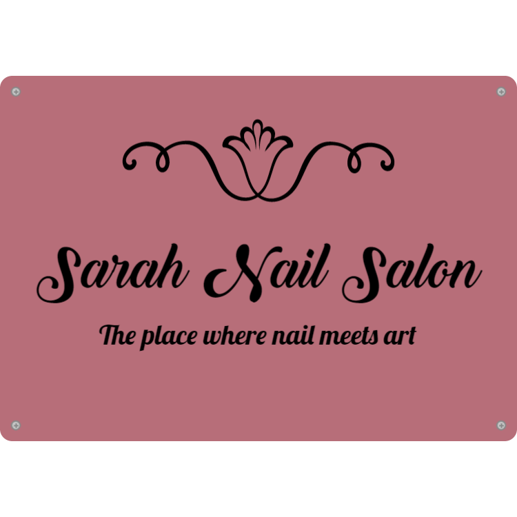 Nail salon sign