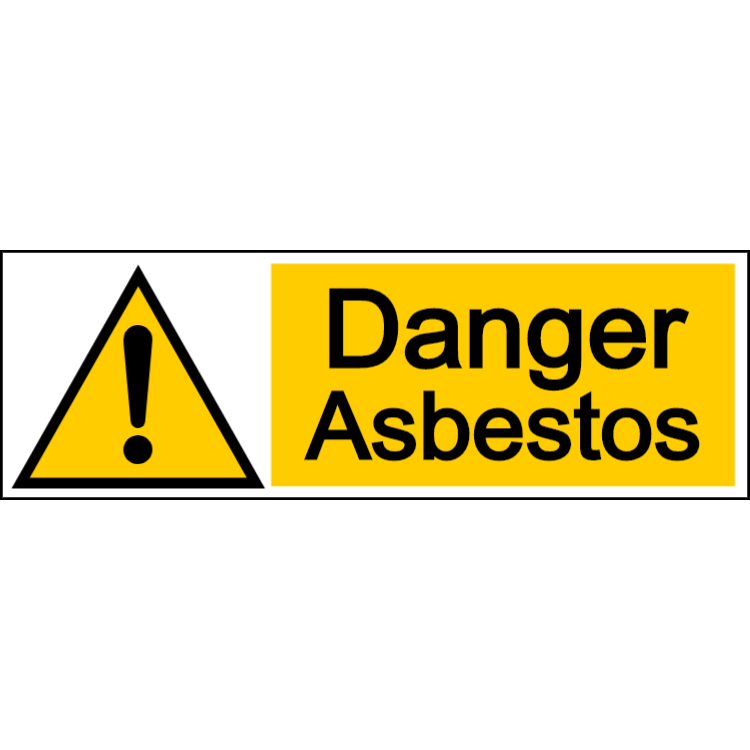 Danger asbestos - landscape sign
