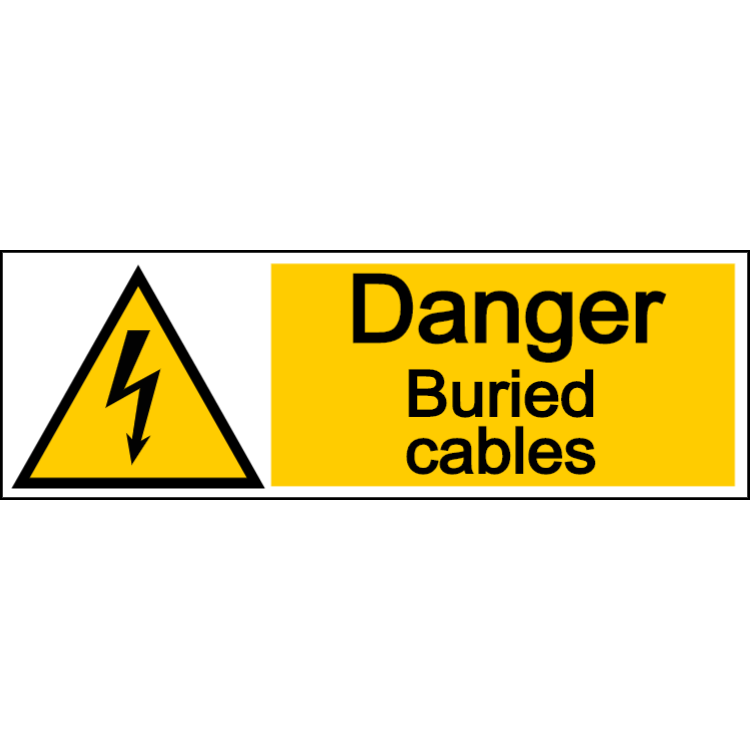 Danger buried cables - landscape sign