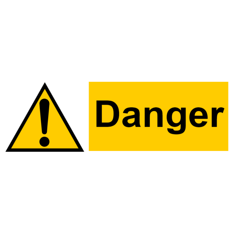 Danger - landscape sign