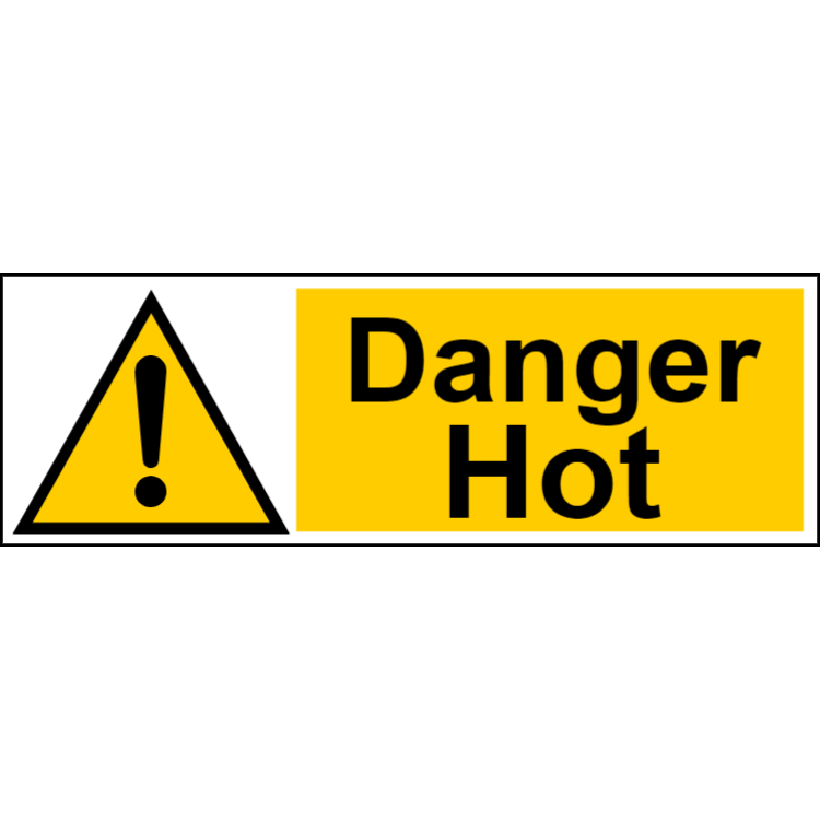 Danger hot - landscape sign