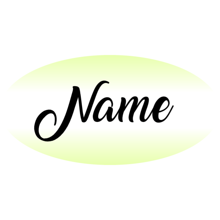 Light green name tag