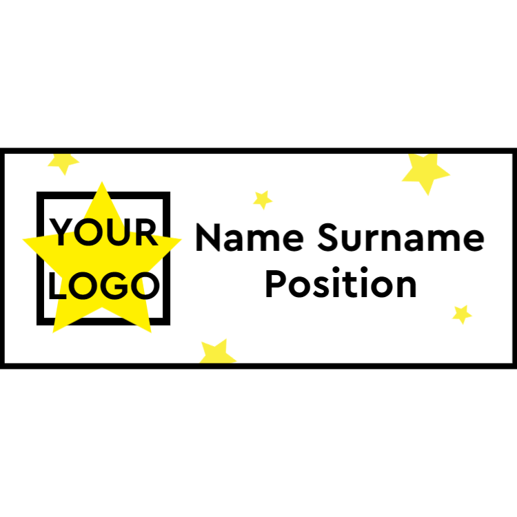 Name tag with stars