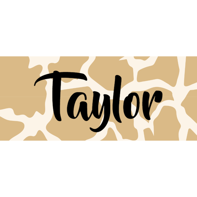 Name tag - animal print