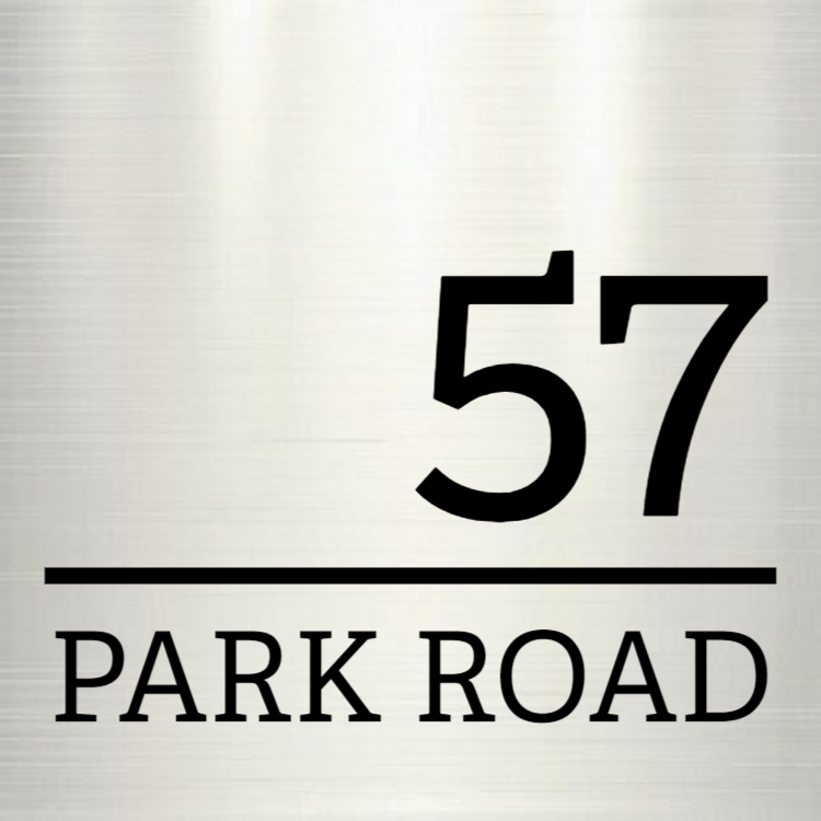 Aluminium house number sign