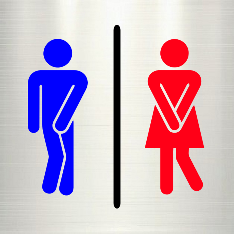 Aluminium toilet sign