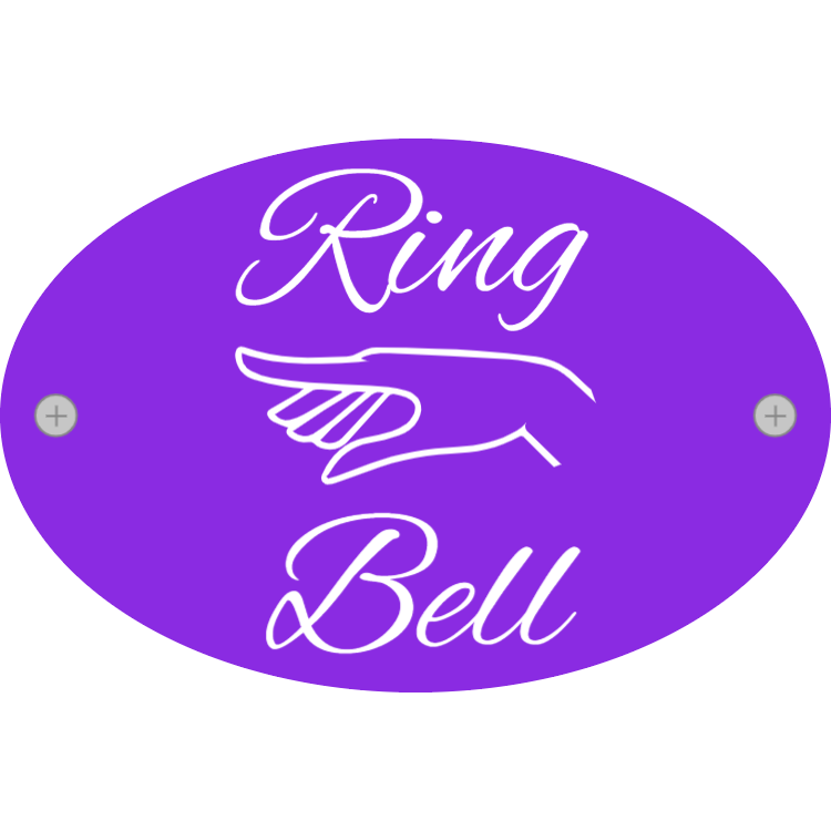 Ring the bell - violet sign